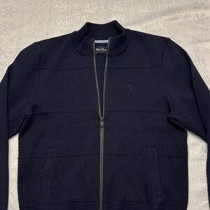 Robert Graham Navy Blue Zip-Up Sweater size M